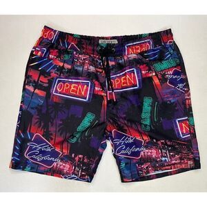Surf Society All Over Print Hotel California Casino Shorts Men XL Multicolor